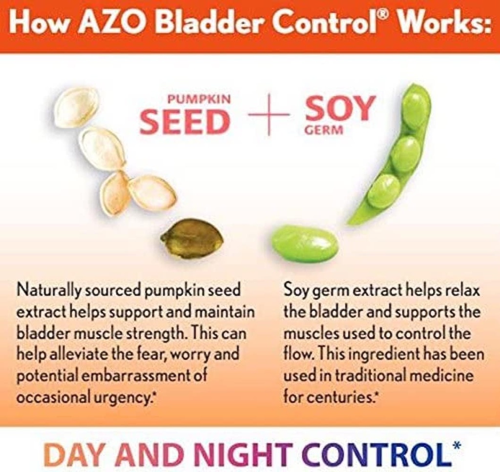 AZO Cranberry Urinary Tract Health Nahrungsergänzung (100 Zähler) + Blasenkontrolle mit Go-Less Daily Supplement (72 Zähler)