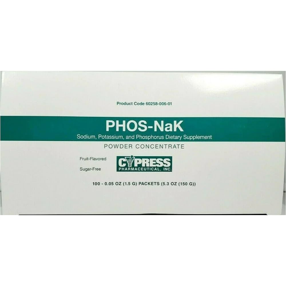 MCK27102700 - Cypress Pharmaceutical Phos-NaK Nahrungsergänzungsmittel Natrium / Kalium / Phosphor 160 mg - 280 mg - 250 mg Unit Dose, Oral Powder Concentrate Packet Fruit Flavor