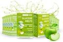Glucose SOS Melts Made with Dextrose Powder Natural Fruit Puree Sugar, Glucose Tabs, Sport-Ergänzung, Fast Acting Tablets mit 10 Individuellen 15g Servietten von Green Apple
