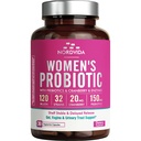 Probiotiques pour femmes, 120 milliards et 32 souches avec canneberge, prébiotiques et enzymes digestives, Gut, soutien vaginal et urinaire, 30 capsules à libération différée