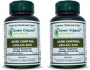 Suppléments organiques verts Acné, Acide azélaïque, 90 VCaps, Haute Absorbable, Non-OGM, Sans gluten, (paquet de 2)