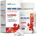 Rote Vine Blatt Extrakt 1630mg mit Rosskastanie, Fleischer Broom, Hawthorn Ergänzung für Varikose Venen, Bein, Zirkulation, Herz, Haut, Unterstützung für Herzgesundheit, Made in USA, 60 Kapseln