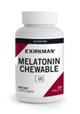 Kirkman - Melatonine 1 mg Comprimés à croquer - 100 Comprimés - favorise le sommeil - rafraîchissement de la menthe - hypoallergénique