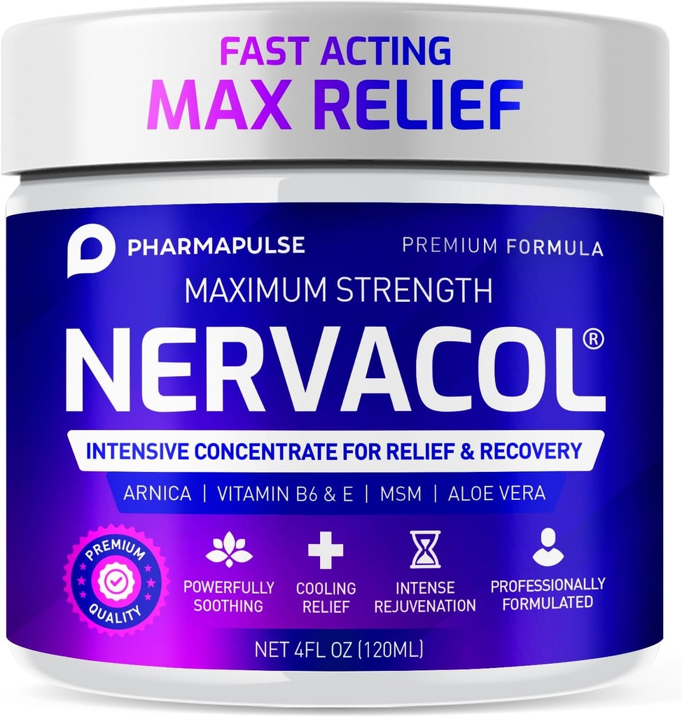 Pharmapulse Neuropathie Nerve Therapie & Relief Cream - Maximale Stärke Reliefcreme für Fuß, Hände, Beine, Zehen Inklusive Alpha Lipoic Acid, Arnica, Vitamin B6, Aloe Vera, MSM - Effektive beruhigende 4oz