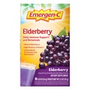 Emergen-C Elderberry Fizzy Drink Mix, Elderberry Immununterstützung, Natürliche Aromen, Mit hoher Potenz Vitamin C, 18 Count