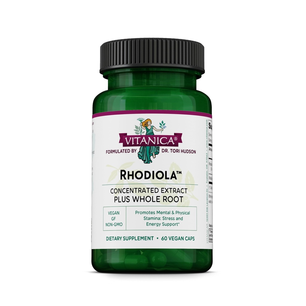 Vitanica Rhodiola Rosea Root Extract 200mg, Dr. Formuliert, 3% Rosavins & 1% Salidroside, Rhodiola Root 85mg, Vegan, 60 Kapseln