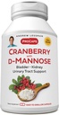 ANDREW LESSMAN Cranberry mit D-Mannose - 30 Kapseln - Unterstützt Blasen, Nieren und Harnwege Gesundheit. High Potency Standardisierte Cranberry Konzentrat und D-Mannose. Einfach zu Swallow Kapseln