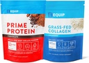 Equip Foods Prime Protein Pulver Schokolade & Gras Fed Collagen Pulver Unflavored
