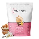 Une poudre de protéines végétales Sol Lean, de pois et de riz brun, faible teneur en glucides, végétalien - sans gluten, lactose et soja - Pas d'ajout de sucre, non-OGM, nutrition propre, pas de ballonnement (Vanilla caramel cupcake)