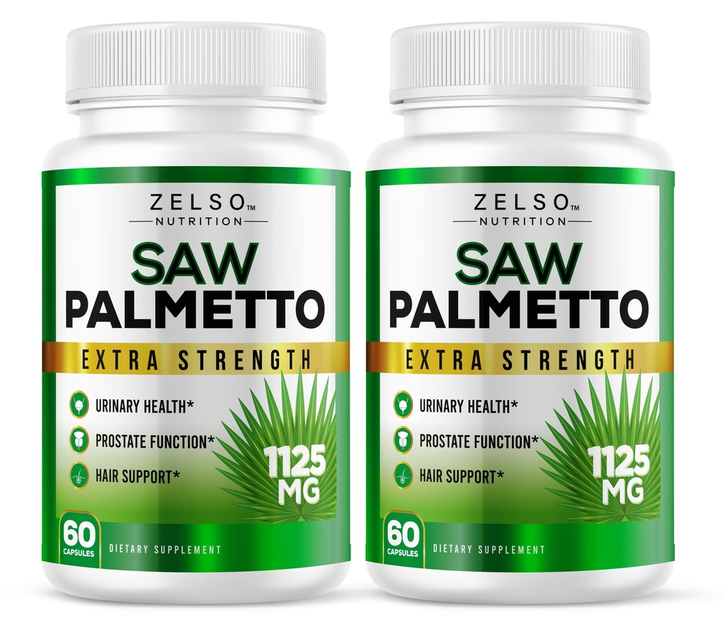 (2 Pack) Säge Palmetto Prostata Ergänzung für Männer, 3-in-1 Vorteile, DHT Blocker Haarwachstum und Beta Blocker, Urinary Health, Prostate Function Support, 2 Monate Versorgung