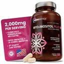 OmniBiotics Myo-Inositol & Supplément D-Chiro Inositol avec un rapport de 40:1 pour l'équilibre hormonal pour les femmes - Supplément pour soutenir la santé reproductive et la fonction ovarienne. Non-OGM - 120 Capsules de végétalien