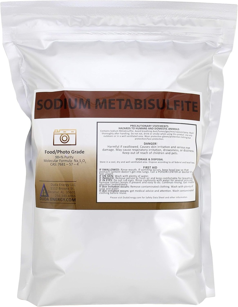 Duda Energy meta05 Natrium Metabisulfit Food Grade/Photo Grade 98, 5 lb.