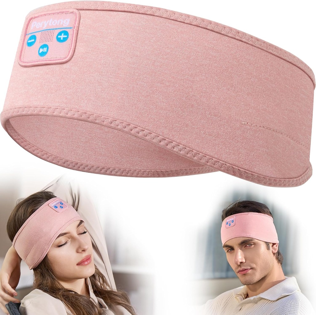 Perytong Sleep Headphones - Bluetooth Headband Wireless Sleeping Headband mit Kopfhörern Musik Band Einzigartige Geschenke für Männer Frauen