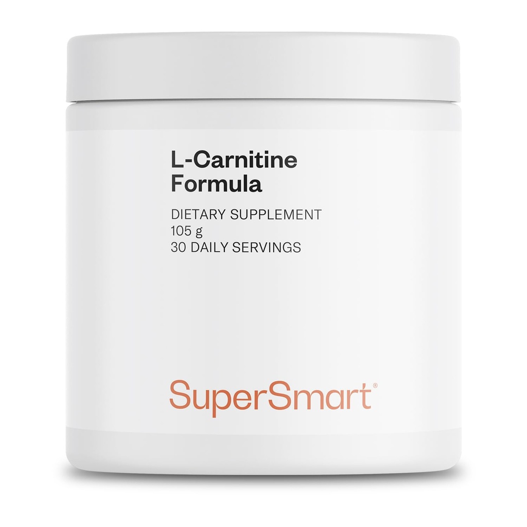 Supersmart - L-Carnitin-Formel (Natural Lemon Flavor) - 2-in-1 mit Acetyl L-Carnitin & L-Carnitin Tartratpulver - Aminosäuren Complex Supplement | Non-GMO & Gluten Free - 105 g