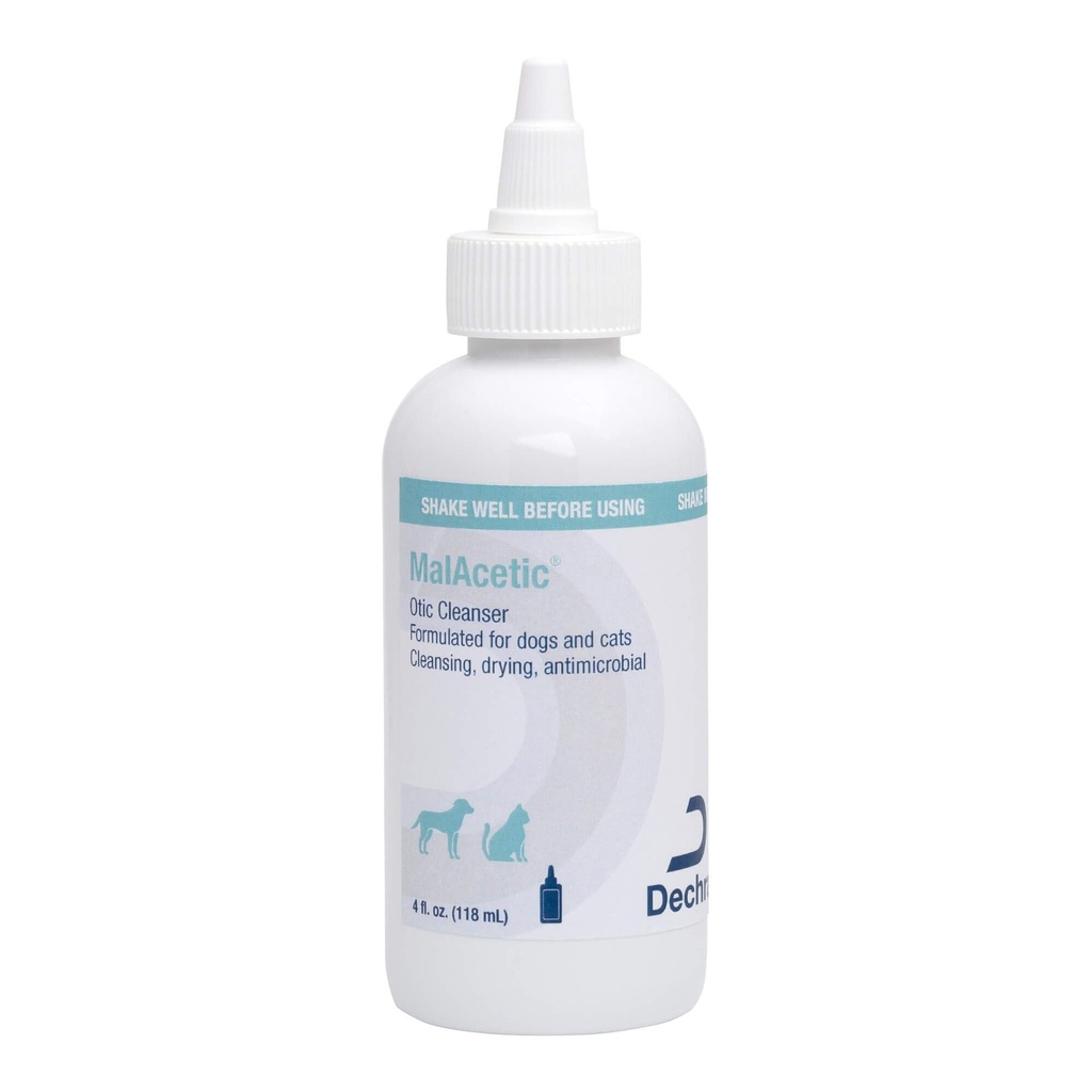 Dechra Nettoyeur Otique Malacétique pour chiens et chats, 4 fl oz