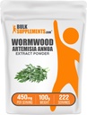 BulkSupplements.com Wormwood Extract Powder - Artemisia Annua aus Sweet Wormwood Blätter, Kräuterergänzung - Glutenfrei, 450mg pro Servierung, 100g (3,5 oz) (Pack von 1)