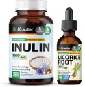 BIO KRAUTER Inulin 100 Kapseln & Licorice Wurzel Tinktur 2 Fl. Oz.