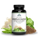 Optimale Gesundheitssysteme BonePlus Kalzium | Highly Absorbable Chelat Kalzium + Ipriflavone, Probiotika, Pflanzenenzyme | Knochenstärkeergänzung | 90 Kapseln