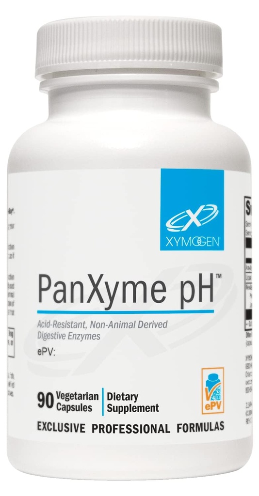 XYMOGEN PanXyme pH - Verdauungsenzyme für Gutgesundheit - Amylase, Lipase und Protease Enzyme Supplement - Gut Health Supplements for Digestion Support - Gluten Free + Vegan (90 Kapseln)