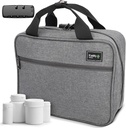 Kaddy Large Medicine Bag, Secure, Gepolstert, Pill Organizer Box, Case for Bottles of Medicine oder Supplements; Aufbewahrung; Toilette; 3 Digit Lock, Grau