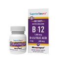 Überlegene Quelle Kein Schuß Vitamin B-12 Methylcobalamin 1000 mcg, B-6 & Folsäure 400 mcg - Unterstützt Gehirn & Herzgesundheit - Aids Natural Energy Levels - 60 Sublingual Dissolving Tablets