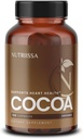 Nutriissa Cocoa Capsules 2000mg - Fortgeschrittene Herzgesundheit, Nitric Oxide & Zirkulation Unterstützung - 500mg Kakao Flavanols pro Servierung - EPEB zertifiziert für Reinheit & Potenz - Vegan, 120 Kapseln, 40 Servietten