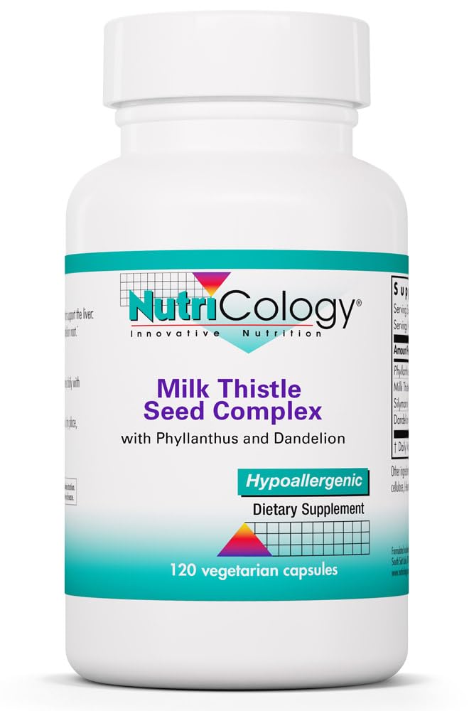 Nutricology Phyllantus Complex Supplement - Liver Health Support, Milk Thistle, Dandelion, Detox, Cleanse, Vegetarische Kapseln - 120 Count
