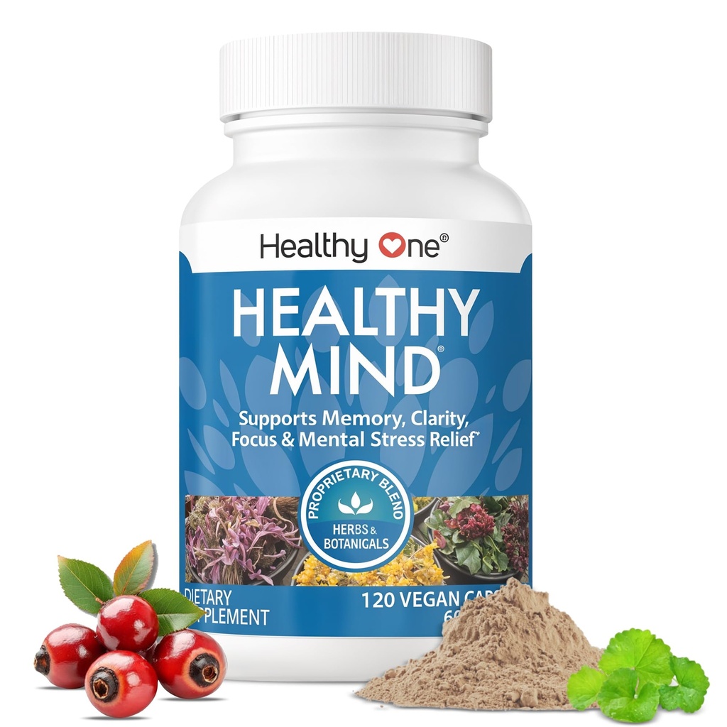 L'esprit sain - sans danger pour les adolescents - Brain Fog - Fonction cognitive - Concentration - Focus - Optimisation neuronale - Mood - Ginkgo Biloba - Ginseng - Rhodiola - Bacopa - Gotu Kola - Thé vert - 120 Comte