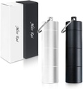 Miss Rui Schlüsselanhänger Pillenhalter Mini 2 Pack, 3 Komponenten Small Pill Container Wasserdicht tragbare Reise Pillen Fall für Geldbeutel Outdoor Camping Radfahren