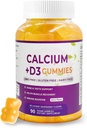 Calcium Magnesium Zink Ergänzung Gummi D3-90 Tabletten pro Flasche (Calcium 500mg - Magnesium 200mg - Zink 10mg - Plus Vitamin - Pro Servierung von 2 Tabletten) Vegan Berry Flavor