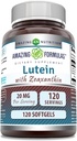 Erstaunliche Formeln Lutein 20 mg mit Zeaxanthin 800 mcg | Softgels Supplement | Non-GMO | Gluten Free | Made in USA (120 Count)