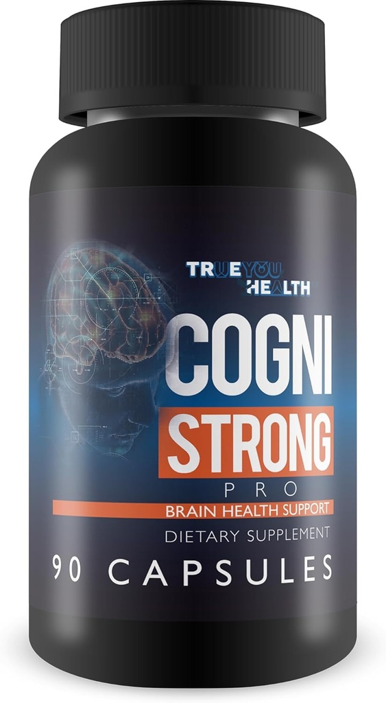 Cogni Strong Pro - Brain Health Support Supplement für Gedächtnis, Fokus, Klarheit, & Stimmung - Brain Health Supplements für Erwachsene mit Ginseng, Turmeric, Green Tea, & Vitamin D - Nootropic Brain Booster