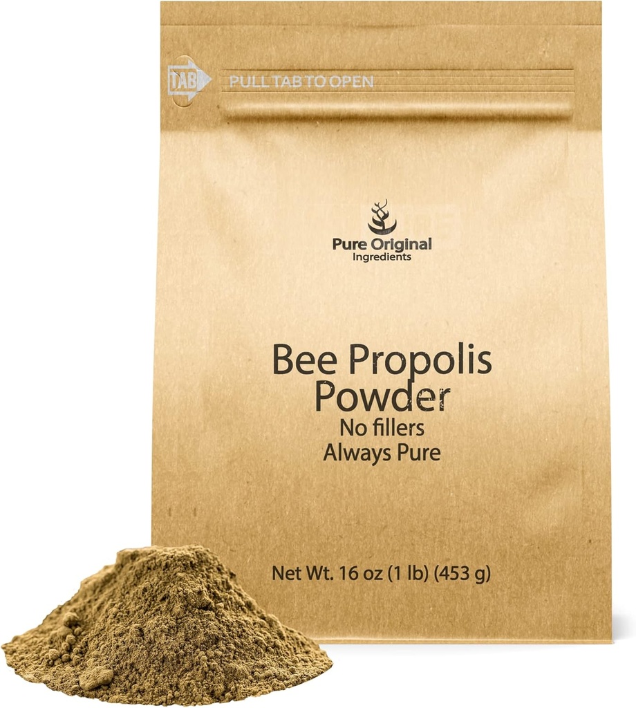 PURE ORIGINAL INGREDIENTS Bienen Propolis Pulver (1 lb) Keine Füllstoffe, Lab Verifiziert, Immer rein