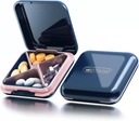 Travel Pille Case, Small Pill Box - Acedada Daily Pill Container, Pillenhalter für Geldbeutel, wasserdichte Kompakte Medizin Organizer, Tragbare Vitamin Case, Blau