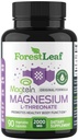 Forest Leaf Magnesium L-Threonate Magtein Capsules - 2000mg Magnesium Threonate Supplement Supports Cognitive Function, Focus, Brain, Deep Calm and Sleep for Men & Women | 90 Powder Veg Caps