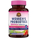 Probiotiques Vitalitown pour femmes 120 milliards d'UFC, 30 souches, avec prébiotiques et enzymes digestives et santé des canneberges, Gut et vaginale, végétalien 30 capsules de libération retardée