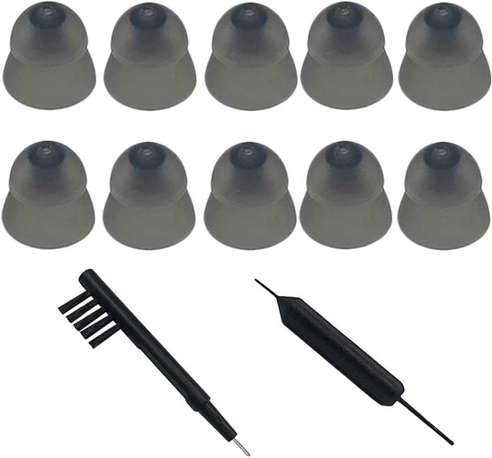 Smokey Hörgerät Power Domes Schließen Domes Ohr Tipps für ReSound Sure Fit Style RIC RITE und Open Fit BTE Hörgerät mit Reinigungswerkzeug Bürstenreiniger und Carry Case (Smokey, Medium)