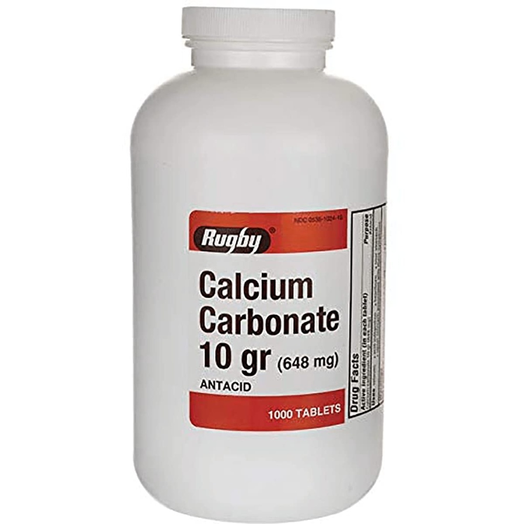 Calciumcarbonat 10 gr (648 mg) - Antacid - 1000 Tabletten