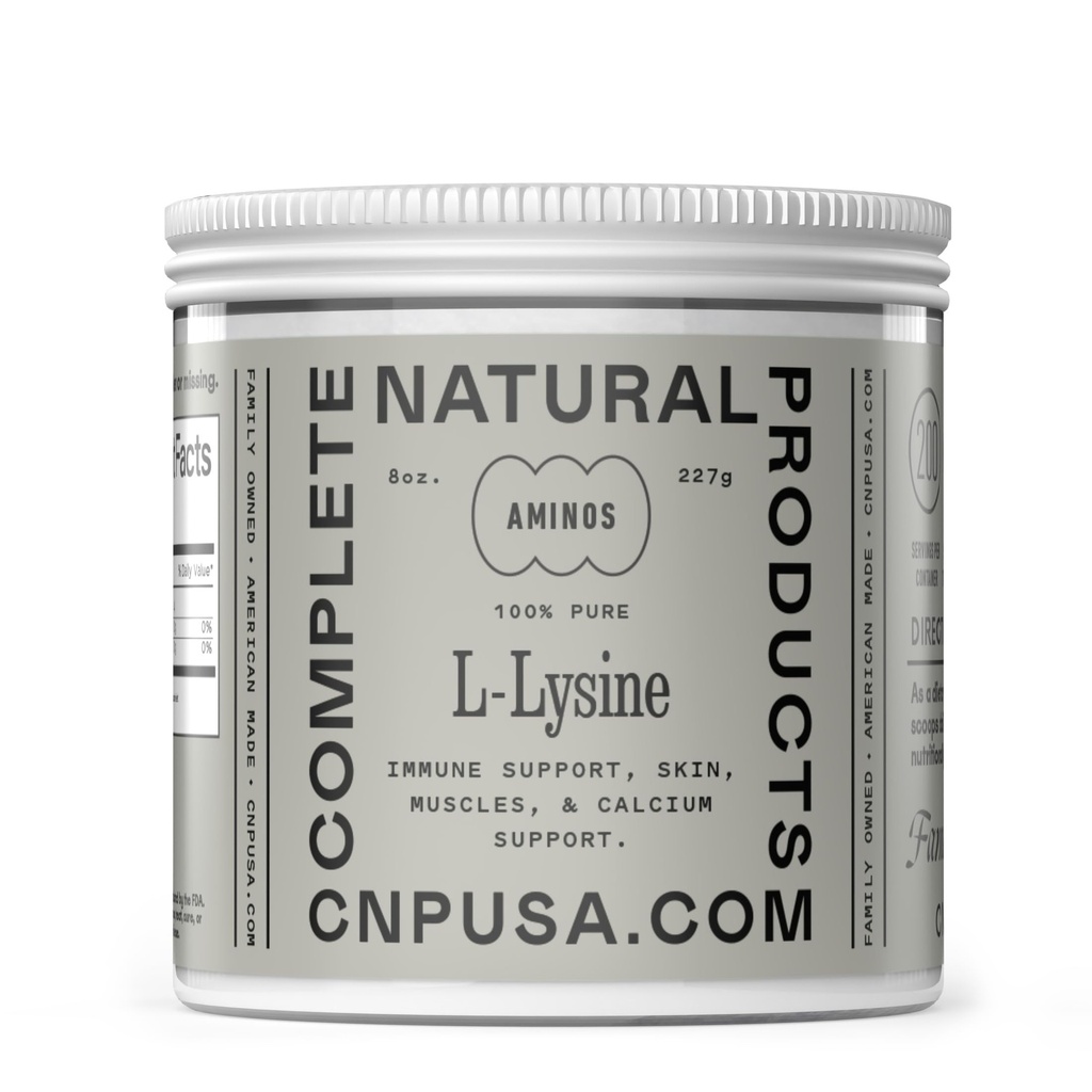 L-Lysine Pulverergänzung - Bulk L-Lysine 8oz, 200 Servierungen