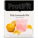 ProtiFit - Mélange de poudre aromatisé aux fruits à haute teneur en protéines, 15g de protéines, faible teneur en calories, sans sucre, compatible avec les protéines idéales, 7 portions par boîte (lemonade de pink)