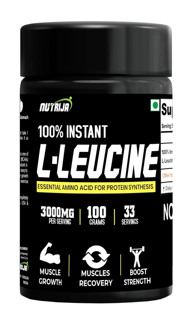 Poudre L-leucine instantanée -100% Pure & USP Grade , Dissolves plus rapide, Absorption rapide, meilleure biodisponibilité , Croissance musculaire et récupération