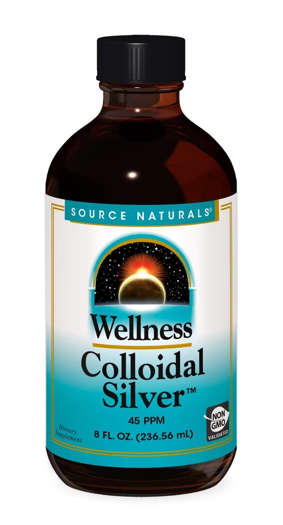 Quelle Naturals Wellness Kolloidal Silber 45 ppm, unterstützt Körperliches Wohlbefinden* - 8 Fluid oz