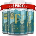 Biotin Gummies -Hair Skin und Nägel Vitamine für Männer & Frauen, Vegan Vitamin B7, unterstützt Haarwachstum und stärkere Nägel,90 Tage Versorgung - Blueberry-3 Pack