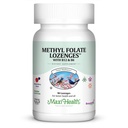 Maxi Health Methyl Folate Lozenges mit B12 & B6, Flavored Memory, Herz-Kreislauf-Gesundheits-Hormon und Immununterstützung Glutenfrei, Kosher Berry, 90 Count
