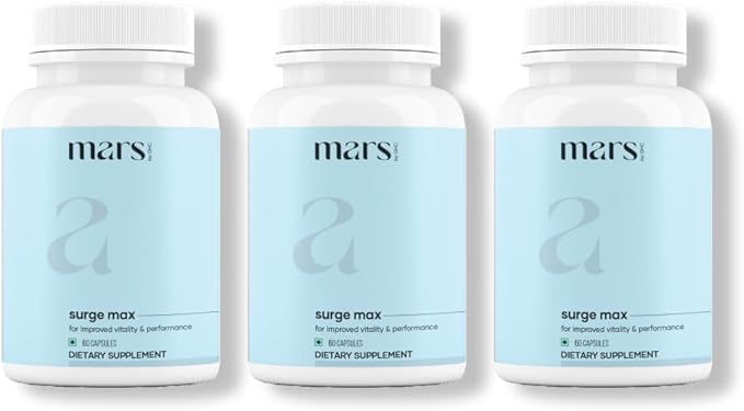 mars von GHC Natural Surge Max Caps | Powered with Shilajit, Safed Musli & Gokshura | 60 Kapseln (Pack von 3)