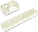 2 Pack (Weekly & Daily), 2 Mal pro Tag (AM/PM) + 7-tägige Pille Organizer, Vitamin Planner, Große Kapazität Pille Box Set, Reise Pille Fall für Medikamente/Vitamine/Fische Öle / Ergänzungen, Weiß