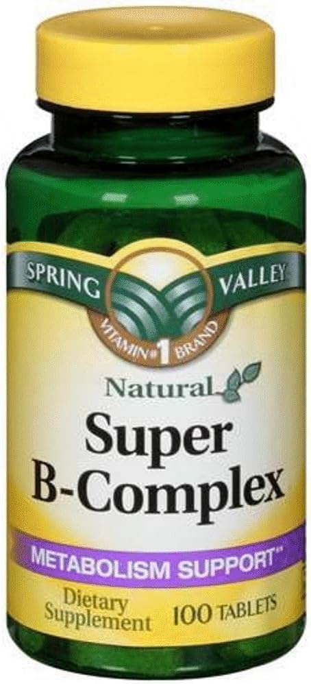 Spring Valley Super B-Komplex, Stoffwechselunterstützung, 100 Tabletten