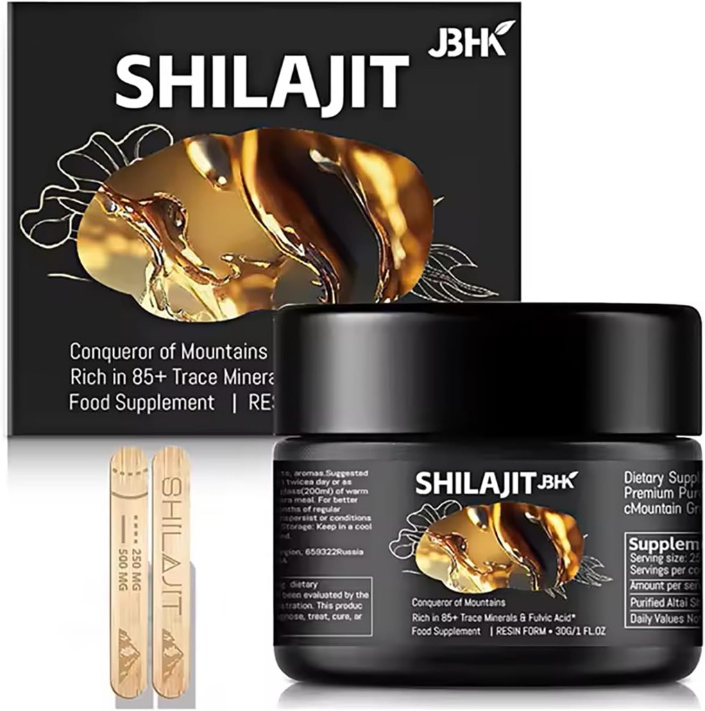 Premium Pure Shilajit Resin Rich Trace Minerals für Immunität System, 50g Pure Himalayan Organic