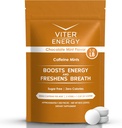 Viter Energy 40mg Koffein Minze - Zuckerfrei, B Vitamine, Vegan, Boosts Fast Energized Alert Focus, Koffeinierte Nootropic Ergänzung Pillen (Chocolate Mint Flavor, 8oz, Bulk Bag)