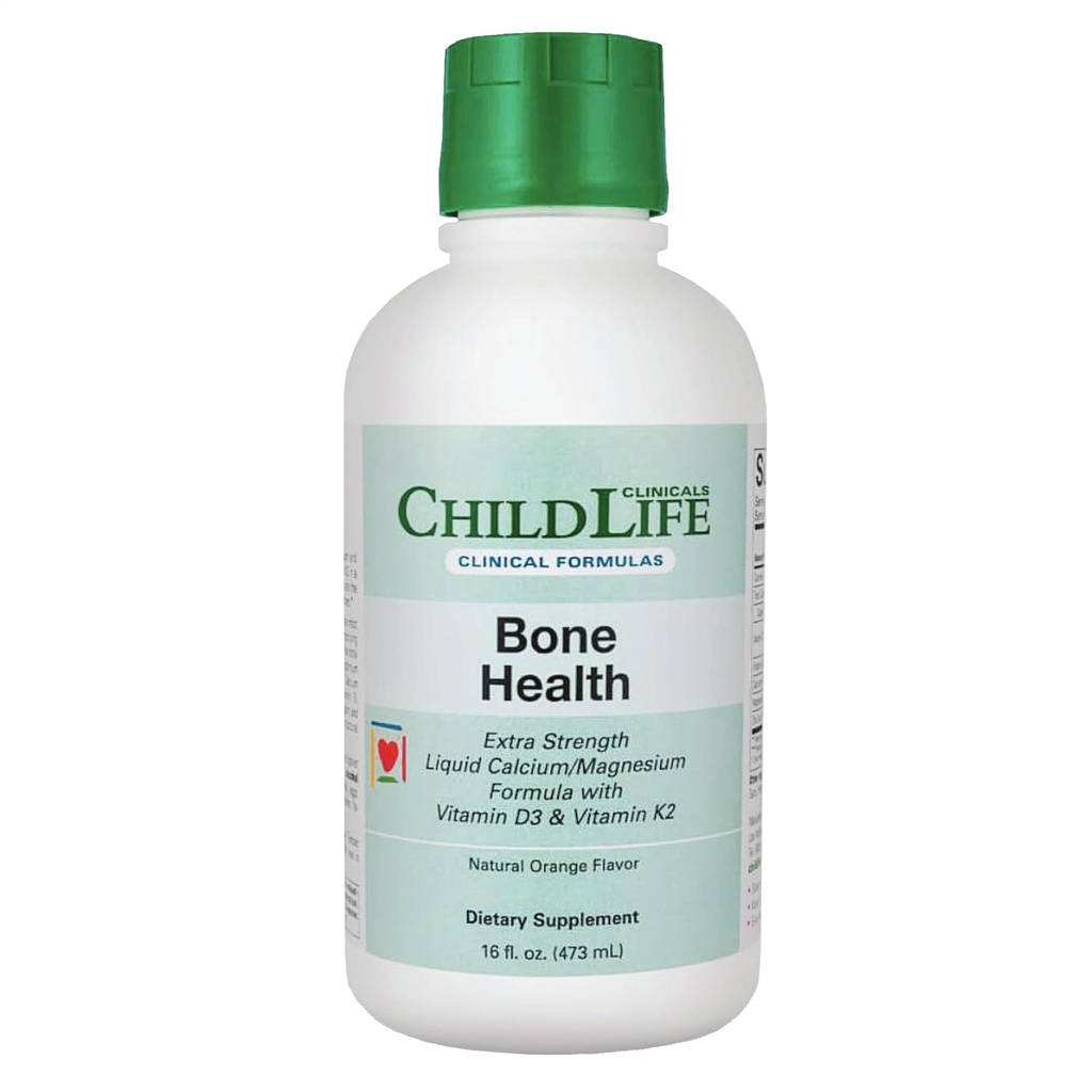 CHILDLIFE ESSENTIALS Kliniken Knochengesundheit - Baby Liquid Calcium, Kinder Calcium Liquid w/ Magnesium, Zink, Vitamin D3, für Babys 6 Monate & Up, Kleinkinder, Kinder - Orange Flavor, 16 fl oz (1 Pack)